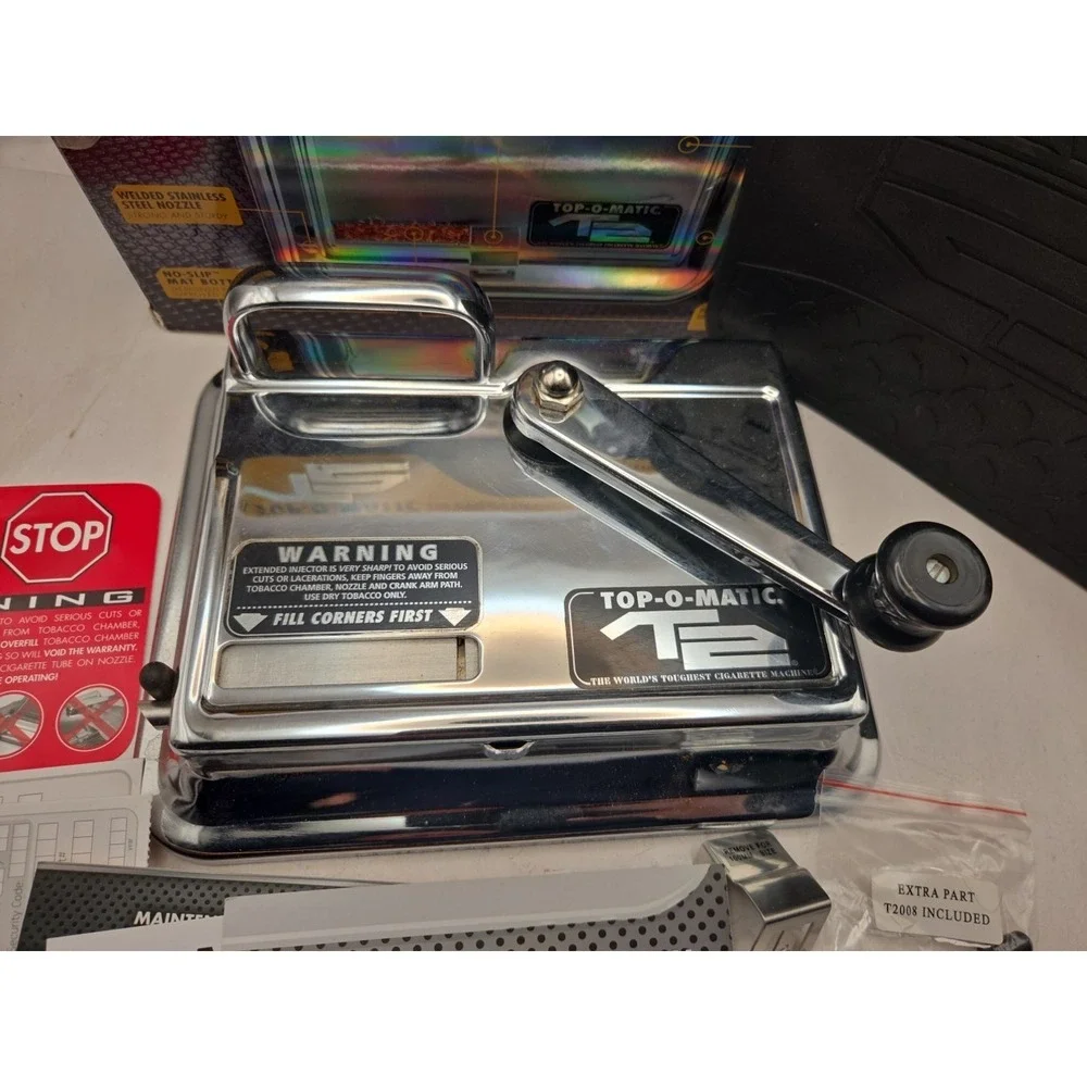TOP-O-Matic T2 Cigarette Maker Rolling Tobacco Injector Machine Complete - WORKS